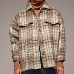 Zara Plaid Jacket Shacket S